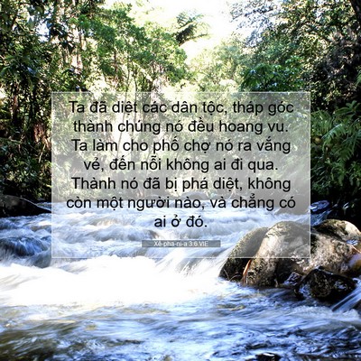 Picture 07 - Xê-pha-ni-a 3:6 VIE - Ta đã diệt các dân tộc, tháp góc thành - Bible Verse Picture