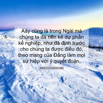 Picture 07 - Ê-phê-sô 1:11 VIE - Aáy cũng là trong Ngài mà chúng ta đã - Bible Verse Picture