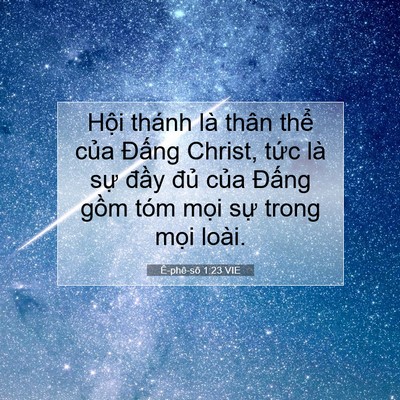 Picture 07 - Ê-phê-sô 1:23 VIE - Hội thánh là thân thể của Đấng - Bible Verse Picture