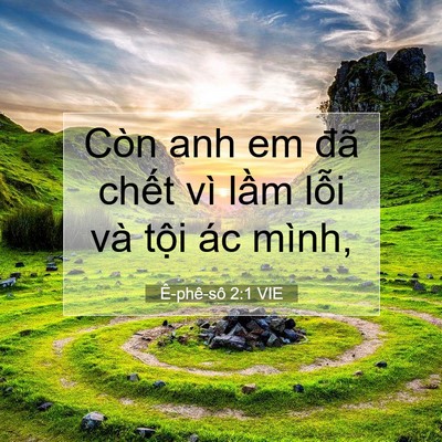Picture 07 - Ê-phê-sô 2:1 VIE - Còn anh em đã chết vì lầm lỗi và tội - Bible Verse Picture