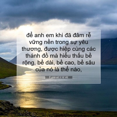 Picture 07 - Ê-phê-sô 3:18 VIE - để anh em khi đã đâm rễ vững nền - Bible Verse Picture