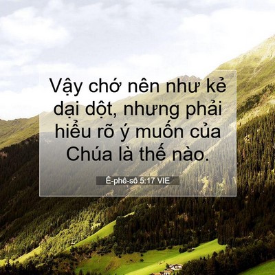 Picture 07 - Ê-phê-sô 5:17 VIE - Vậy chớ nên như kẻ dại dột, nhưng - Bible Verse Picture