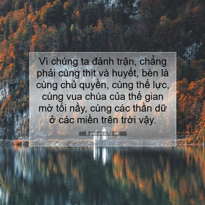 Picture 07 - Ê-phê-sô 6:12 VIE - Vì chúng ta đánh trận, chẳng phải cùng - Bible Verse Picture