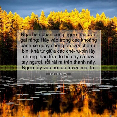 Picture 07 - Ê-xê-ki-ên 10:2 VIE - Ngài bèn phán cùng người mặc vải gai - Bible Verse Picture