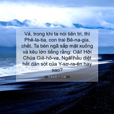 Picture 07 - Ê-xê-ki-ên 11:13 VIE - Vả, trong khi ta nói tiên tri, thì - Bible Verse Picture