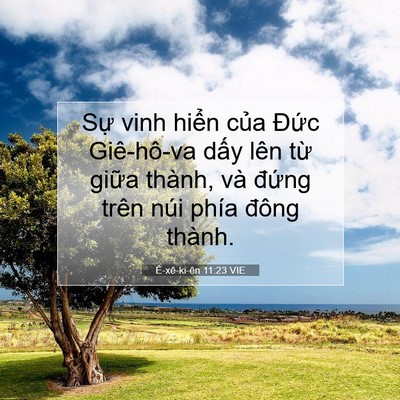 Picture 07 - Ê-xê-ki-ên 11:23 VIE - Sự vinh hiển của Đức Giê-hô-va dấy - Bible Verse Picture