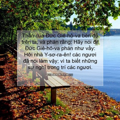 Picture 07 - Ê-xê-ki-ên 11:5 VIE - Thần của Đức Giê-hô-va bèn đổ trên - Bible Verse Picture