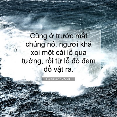 Picture 07 - Ê-xê-ki-ên 12:5 VIE - Cũng ở trước mắt chúng nó, ngươi khá - Bible Verse Picture