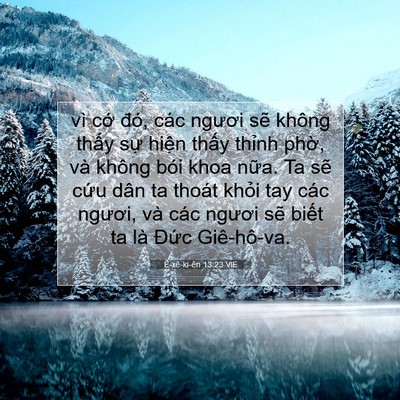 Picture 07 - Ê-xê-ki-ên 13:23 VIE - vì cớ đó, các ngươi sẽ không thấy - Bible Verse Picture