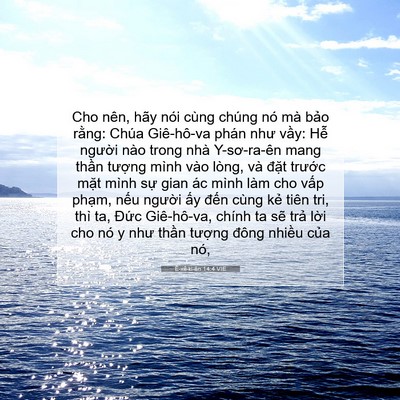 Picture 07 - Ê-xê-ki-ên 14:4 VIE - Cho nên, hãy nói cùng chúng nó mà bảo - Bible Verse Picture