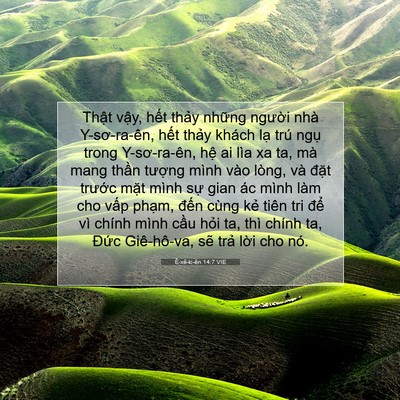 Picture 07 - Ê-xê-ki-ên 14:7 VIE - Thật vậy, hết thảy những người nhà - Bible Verse Picture