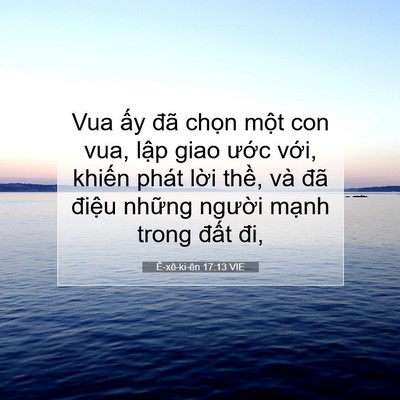 Picture 07 - Ê-xê-ki-ên 17:13 VIE - Vua ấy đã chọn một con vua, lập giao - Bible Verse Picture