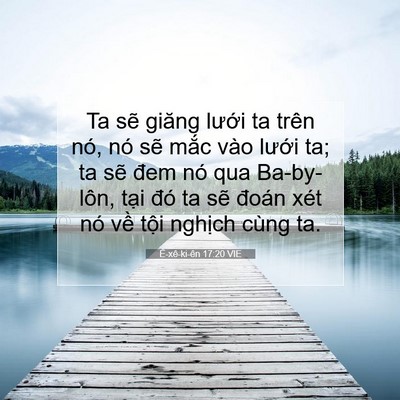 Picture 07 - Ê-xê-ki-ên 17:20 VIE - Ta sẽ giăng lưới ta trên nó, nó sẽ - Bible Verse Picture