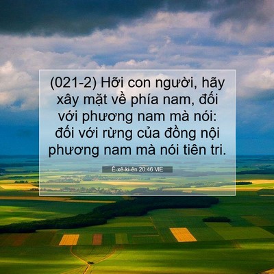 Picture 07 - Ê-xê-ki-ên 20:46 VIE - (021-2) Hỡi con người, hãy xây mặt về - Bible Verse Picture
