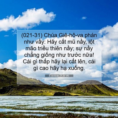 Picture 07 - Ê-xê-ki-ên 21:26 VIE - (021-31) Chúa Giê-hô-va phán như vầy: Hãy - Bible Verse Picture