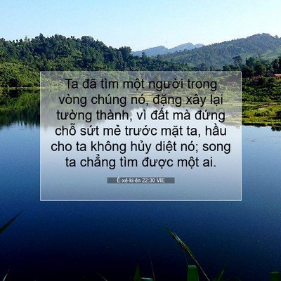 Picture 07 - Ê-xê-ki-ên 22:30 VIE - Ta đã tìm một người trong vòng chúng - Bible Verse Picture