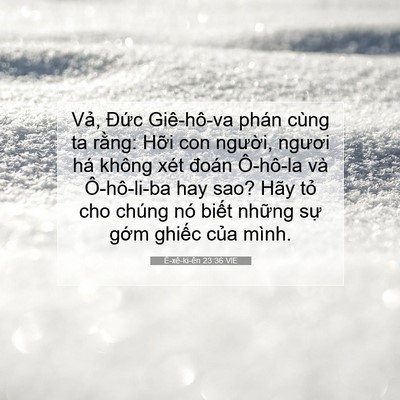 Picture 07 - Ê-xê-ki-ên 23:36 VIE - Vả, Đức Giê-hô-va phán cùng ta rằng: - Bible Verse Picture