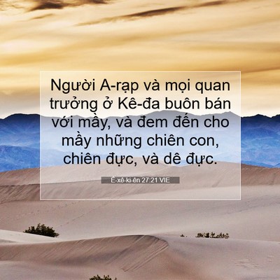 Picture 07 - Ê-xê-ki-ên 27:21 VIE - Người A-rạp và mọi quan trưởng ở - Bible Verse Picture