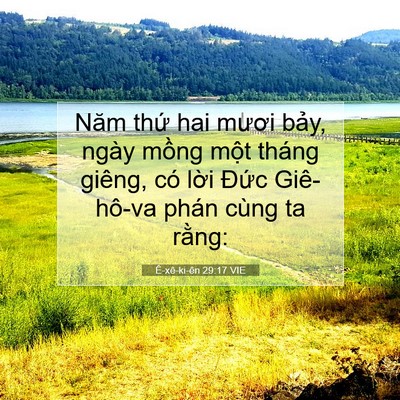 Picture 07 - Ê-xê-ki-ên 29:17 VIE - Năm thứ hai mươi bảy, ngày mồng một - Bible Verse Picture