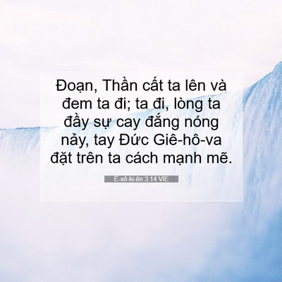 Picture 07 - Ê-xê-ki-ên 3:14 VIE - Đoạn, Thần cất ta lên và đem ta đi; ta - Bible Verse Picture