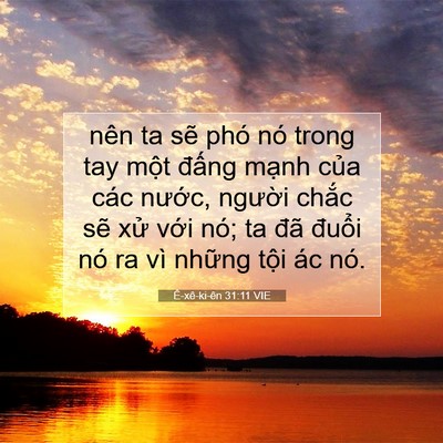 Picture 07 - Ê-xê-ki-ên 31:11 VIE - nên ta sẽ phó nó trong tay một đấng - Bible Verse Picture