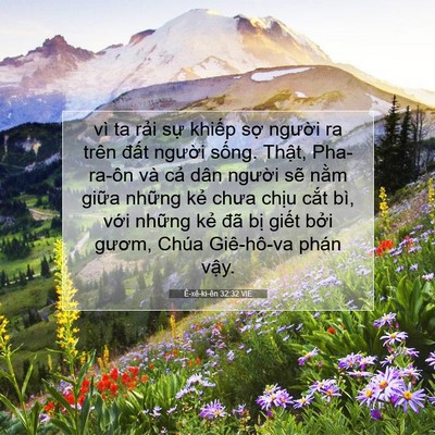 Picture 07 - Ê-xê-ki-ên 32:32 VIE - vì ta rải sự khiếp sợ người ra trên - Bible Verse Picture