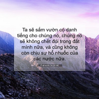 Picture 07 - Ê-xê-ki-ên 34:29 VIE - Ta sẽ sắm vườn có danh tiếng cho chúng - Bible Verse Picture