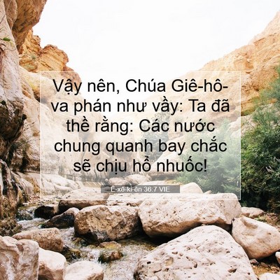 Picture 07 - Ê-xê-ki-ên 36:7 VIE - Vậy nên, Chúa Giê-hô-va phán như vầy: - Bible Verse Picture