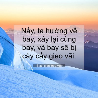 Picture 07 - Ê-xê-ki-ên 36:9 VIE - Nầy, ta hướng về bay, xây lại cùng - Bible Verse Picture