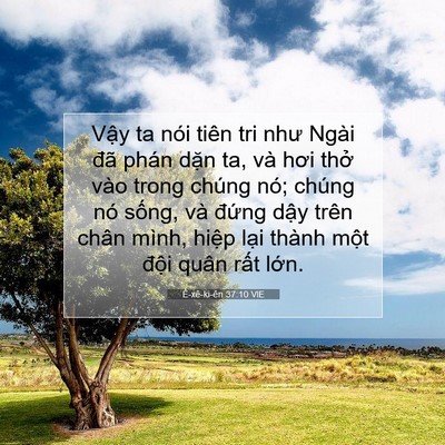 Picture 07 - Ê-xê-ki-ên 37:10 VIE - Vậy ta nói tiên tri như Ngài đã phán - Bible Verse Picture