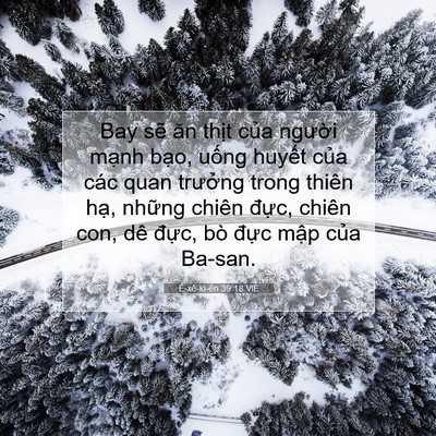 Picture 07 - Ê-xê-ki-ên 39:18 VIE - Bay sẽ ăn thịt của người mạnh bạo, - Bible Verse Picture
