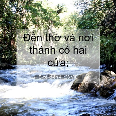 Picture 07 - Ê-xê-ki-ên 41:23 VIE - Đền thờ và nơi thánh có hai - Bible Verse Picture