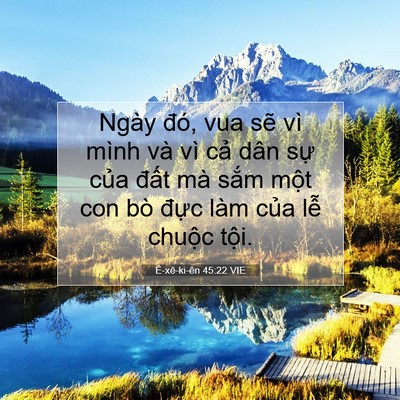 Picture 07 - Ê-xê-ki-ên 45:22 VIE - Ngày đó, vua sẽ vì mình và vì cả dân - Bible Verse Picture