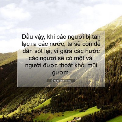 Picture 07 - Ê-xê-ki-ên 6:8 VIE - Dầu vậy, khi các ngươi bị tan lạc ra - Bible Verse Picture