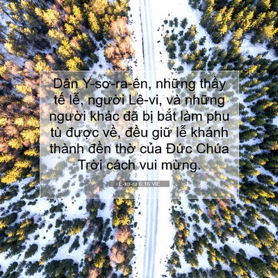 Picture 07 - Ê-xơ-ra 6:16 VIE - Dân Y-sơ-ra-ên, những thầy tế lễ, - Bible Verse Picture