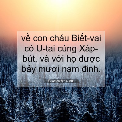 Picture 07 - Ê-xơ-ra 8:14 VIE - về con cháu Biết-vai có U-tai cùng - Bible Verse Picture