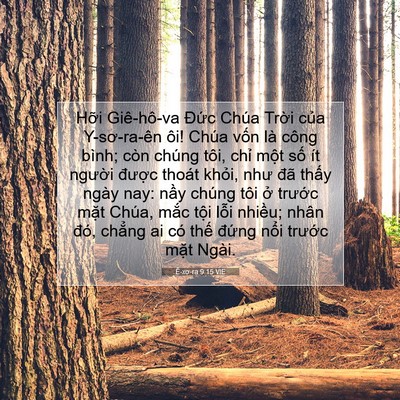 Picture 07 - Ê-xơ-ra 9:15 VIE - Hỡi Giê-hô-va Đức Chúa Trời của - Bible Verse Picture