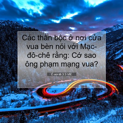 Picture 07 - Ê-xơ-tê 3:3 VIE - Các thần bộc ở nơi cửa vua bèn nói - Bible Verse Picture