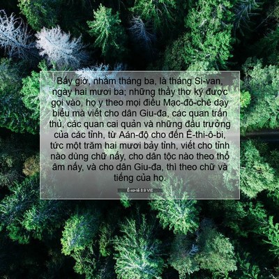 Picture 07 - Ê-xơ-tê 8:9 VIE - Bấy giờ, nhằm tháng ba, là tháng Si-van, - Bible Verse Picture