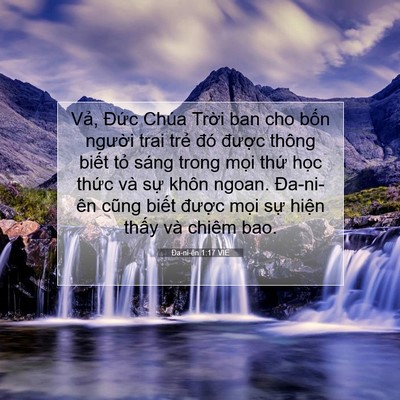 Picture 07 - Ða-ni-ên 1:17 VIE - Vả, Đức Chúa Trời ban cho bốn người - Bible Verse Picture