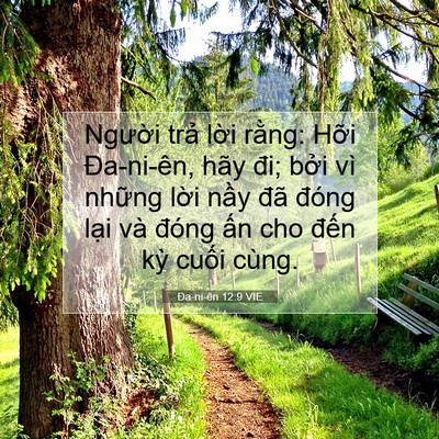 Picture 07 - Ða-ni-ên 12:9 VIE - Người trả lời rằng: Hỡi Đa-ni-ên, - Bible Verse Picture