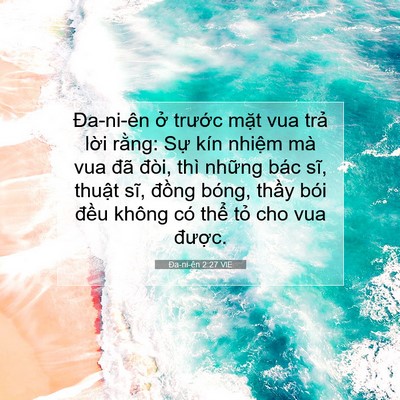 Picture 07 - Ða-ni-ên 2:27 VIE - Đa-ni-ên ở trước mặt vua trả lời - Bible Verse Picture