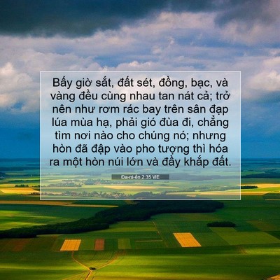 Picture 07 - Ða-ni-ên 2:35 VIE - Bấy giờ sắt, đất sét, đồng, bạc, - Bible Verse Picture