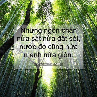 Picture 07 - Ða-ni-ên 2:42 VIE - Những ngón chân nửa sắt nửa đất - Bible Verse Picture