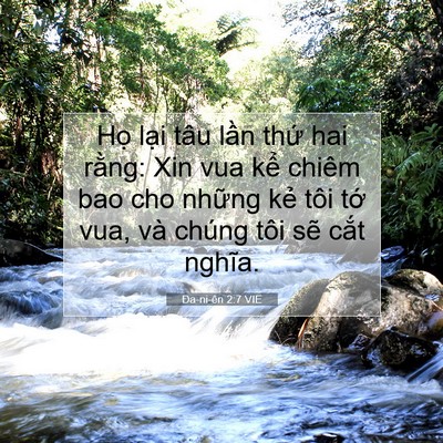 Picture 07 - Ða-ni-ên 2:7 VIE - Họ lại tâu lần thứ hai rằng: Xin vua - Bible Verse Picture