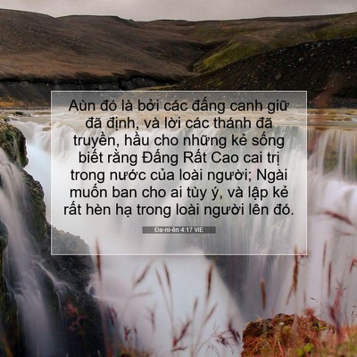 Picture 07 - Ða-ni-ên 4:17 VIE - Aùn đó là bởi các đấng canh giữ đã - Bible Verse Picture