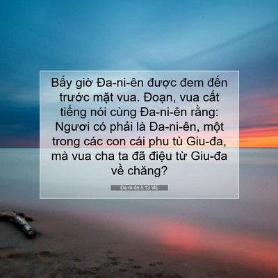 Picture 07 - Ða-ni-ên 5:13 VIE - Bấy giờ Đa-ni-ên được đem đến - Bible Verse Picture
