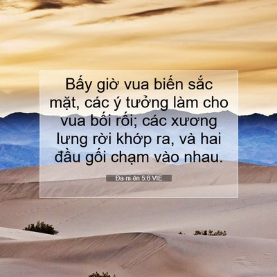 Picture 07 - Ða-ni-ên 5:6 VIE - Bấy giờ vua biến sắc mặt, các ý - Bible Verse Picture
