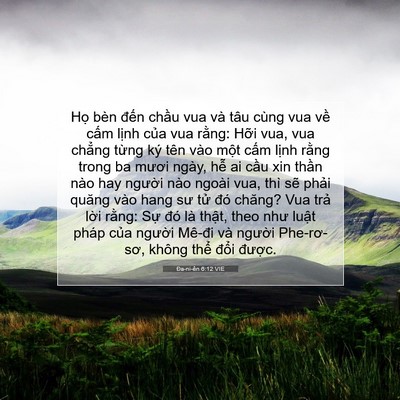Picture 07 - Ða-ni-ên 6:12 VIE - Họ bèn đến chầu vua và tâu cùng vua - Bible Verse Picture