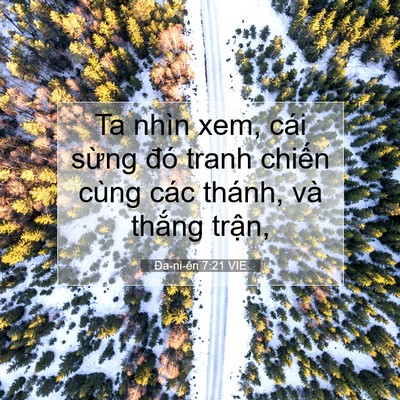 Picture 07 - Ða-ni-ên 7:21 VIE - Ta nhìn xem, cái sừng đó tranh chiến - Bible Verse Picture